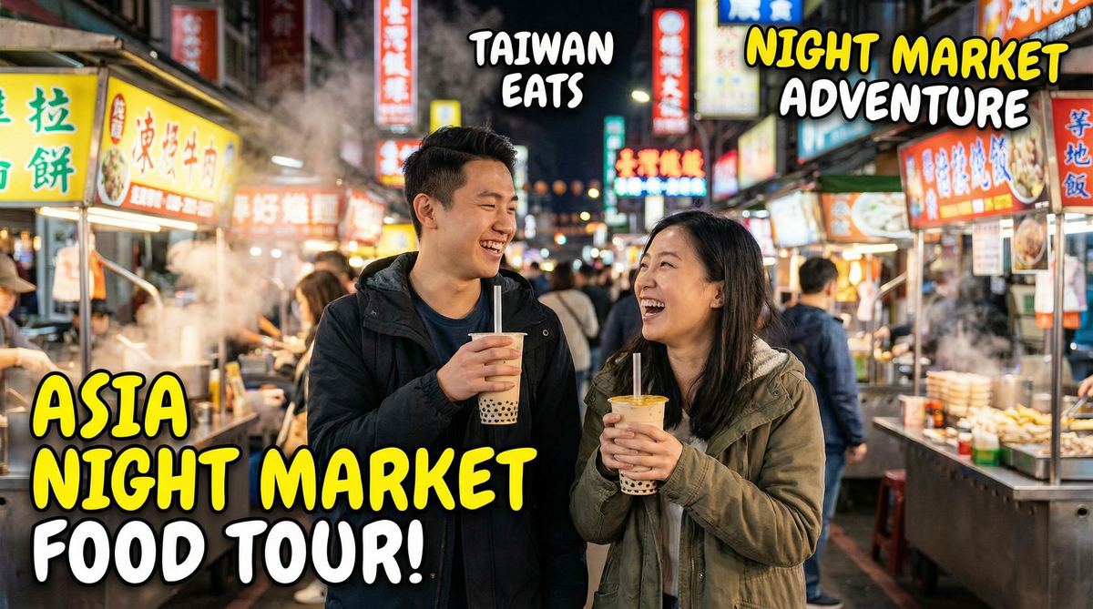 汤不热旅行视频夜市美食